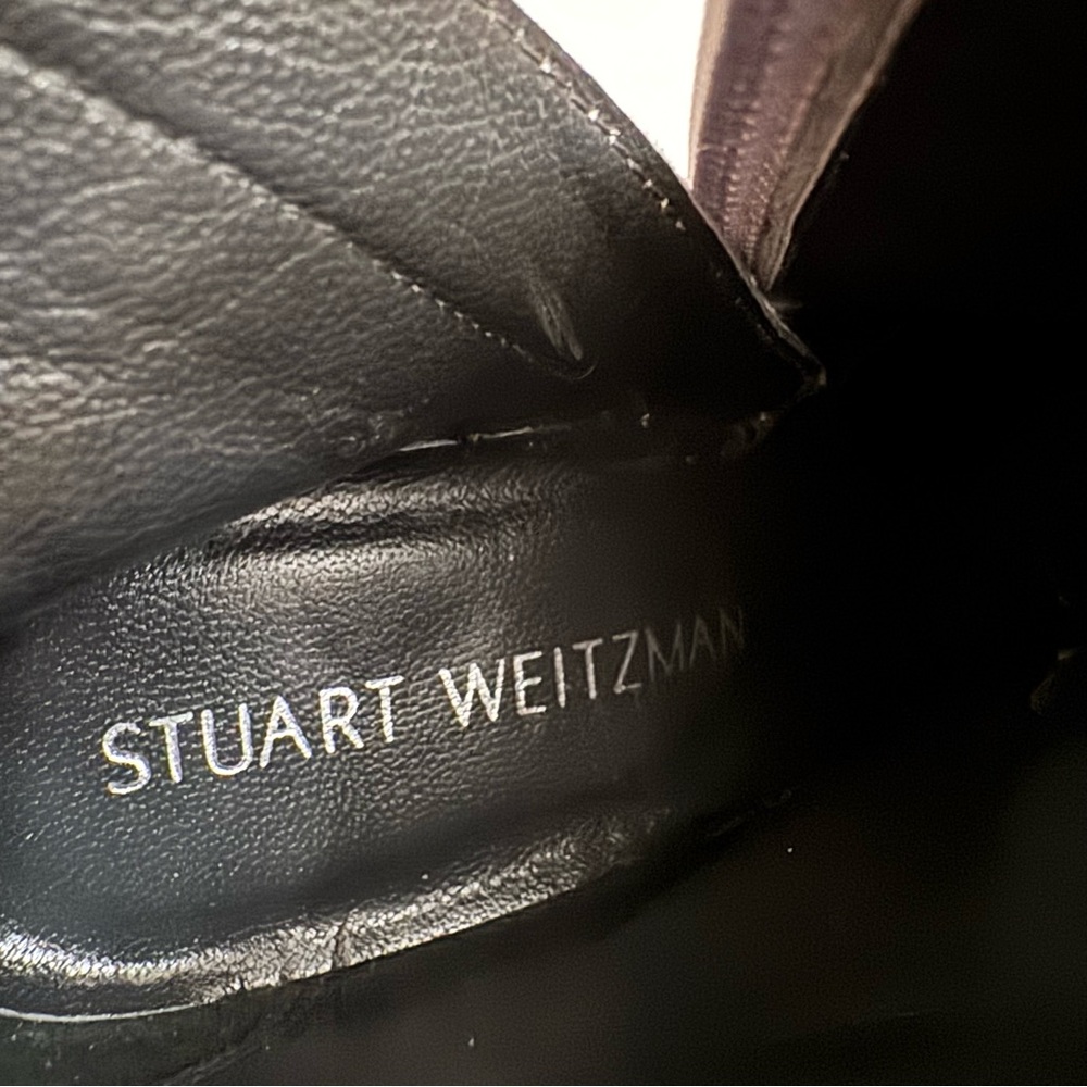 Stuart Weitzman Grandiose Silver Gray Heeled Boots 5 - Picture 11 of 12